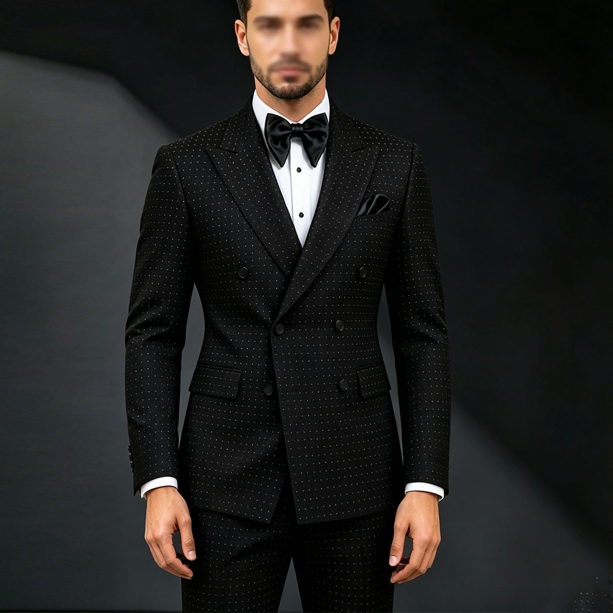 Men Grooming Outfit - Maßgeschneiderte luxuriöse Herrenanzüge mit Metallverzierungen, Spitzrevers,