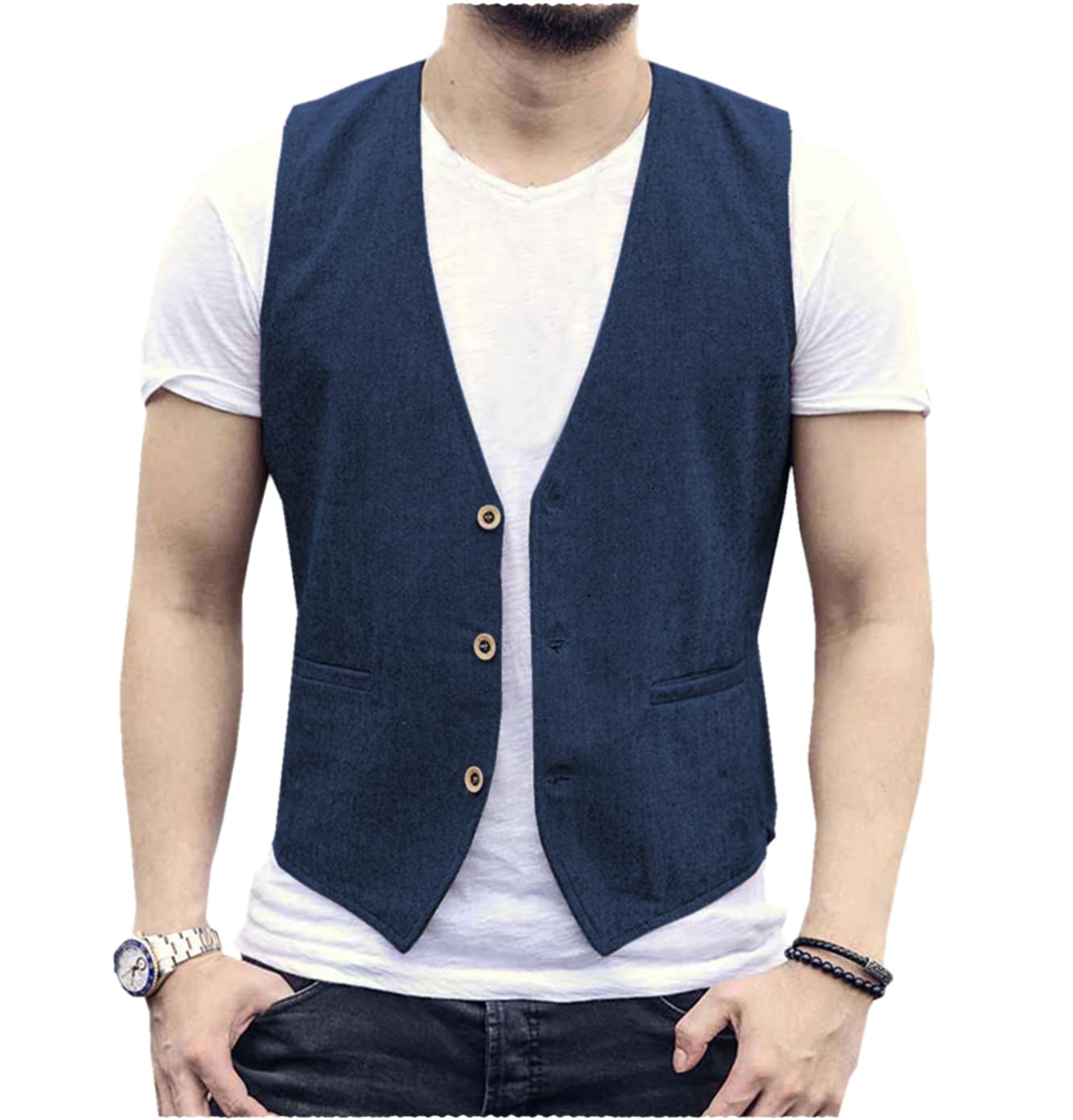 Leinen Männer Weste Hochzeit B – Men Grooming Outfit Bewertung und Preis