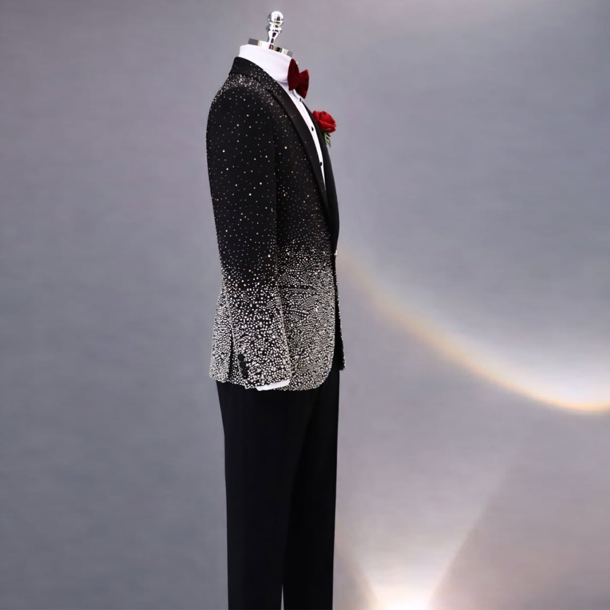 Eleganter Strass-Diamant Herre – Men Grooming Outfit Bewertung und Preis